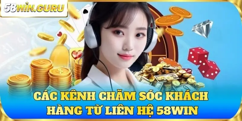 Các kênh chăm sóc khách hàng từ liên hệ 58win