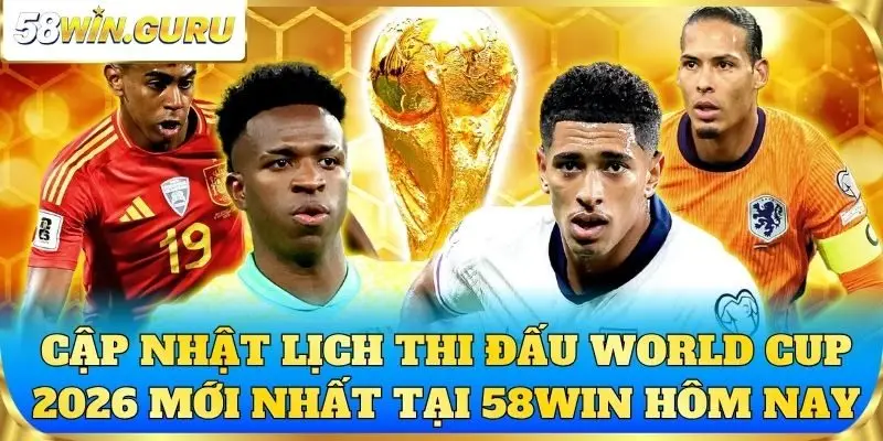 Cập nhật lịch thi đấu World Cup 2026 mới nhất tại 58win hôm nay